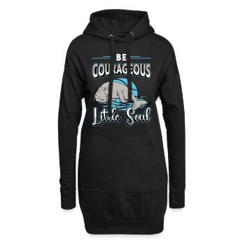 Dugong Soyez de courageuses petites créatures marines - Sweat-shirt à capuche long Femme - noir - Devant