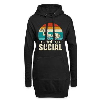 Ant-y social - Sweat-shirt à capuche long Femme - noir - Devant