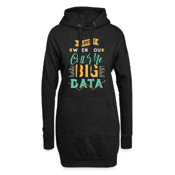 Data Mining I Love It When You Call Me Programmer - Hoodie-Kleid - Schwarz - Vorne