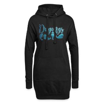 Dugongs, amant des lamantins, animaux marins, nature sauvage - Sweat-shirt à capuche long Femme - noir - Devant