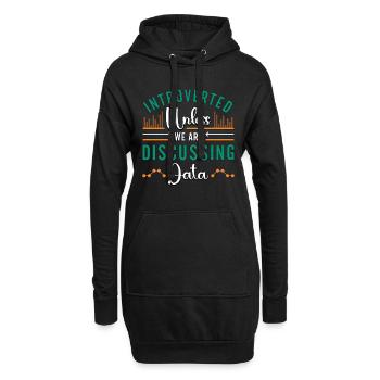 L’exploration de données introvertie à moins que nous ne programmions - Sweat-shirt à capuche long Femme - noir - Devant