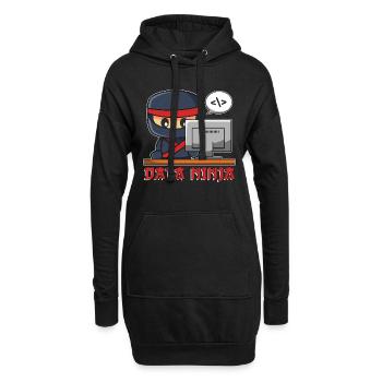 Exploration de données, programmeur Data Ninja, apprentissage automatique - Sweat-shirt à capuche long Femme - noir - Devant
