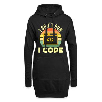Ingénieur réseau I Don’t Run I Codeur - Sweat-shirt à capuche long Femme - noir - Devant