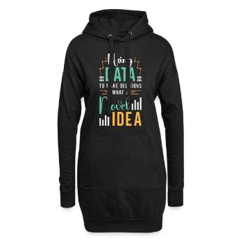 Analyste de données utilisant les données pour créer de l’apprentissage automatique - Sweat-shirt à capuche long Femme - noir - Devant