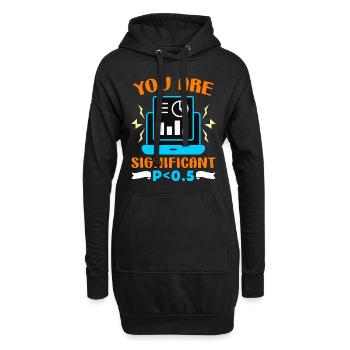 Data Analyst You Are Significant P < 0.5 Analyst - Hoodie-Kleid - Schwarz - Vorne