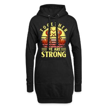 Ensemble nous sommes forts - Sweat-shirt à capuche long Femme - noir - Devant