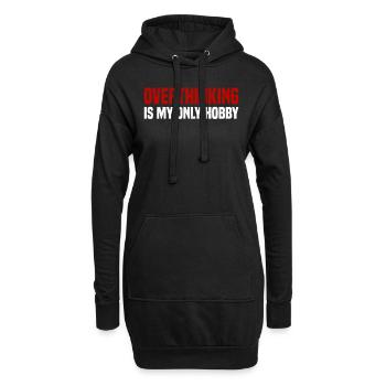 Misanthrop Menschenhasser Asozial Introvertiert - Hoodie-Kleid - Schwarz - Vorne