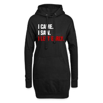 Misanthrop Menschenhasser Asozial Introvertiert - Hoodie-Kleid - Schwarz - Vorne