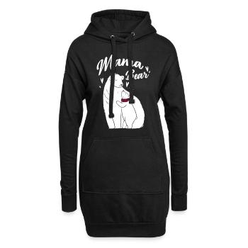 Mama Bear - Hoodie-Kleid - Schwarz - Vorne