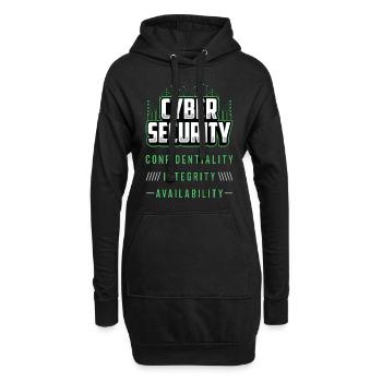 Cyber Security Confidentiality Integrity Analyst - Hoodie-Kleid - Schwarz - Vorne