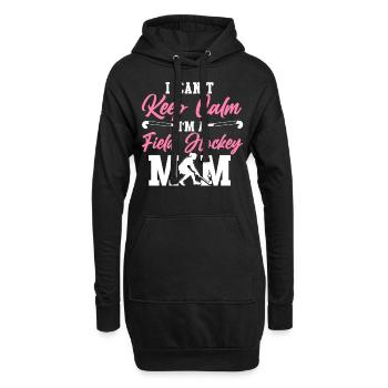 Field Hockey Mom I Can't Keep Calm - Hoodie-Kleid - Schwarz - Vorne