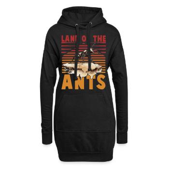 Terre des fourmis - Sweat-shirt à capuche long Femme - noir - Devant