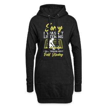Field Hockey Sorry I Wasn't - Hoodie-Kleid - Schwarz - Vorne