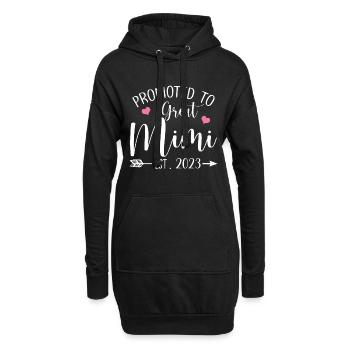 Promue au rang de grande Mimi Est 2023 Fête des mères - Sweat-shirt à capuche long Femme - noir - Devant