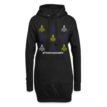 Cadeau maçonnique I franc-maçonnique Tshirt - Sweat-shirt à capuche long Femme - noir - Devant