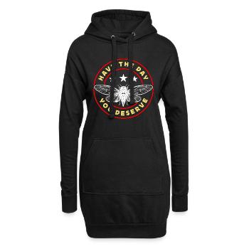 Les cigales ont le jour que vous méritez cigale périodique - Sweat-shirt à capuche long Femme - noir - Devant