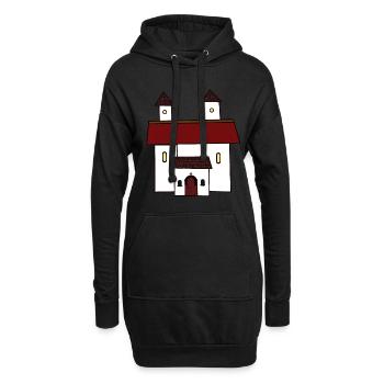 Moyen Âge Église Dieu Religion Pape Rome Jésus - Sweat-shirt à capuche long Femme - noir - Devant