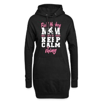 Maman de hockey sur gazon Maman de hockey sur gazon - Sweat-shirt à capuche long Femme - noir - Devant