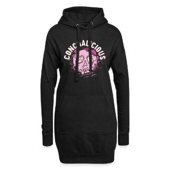 Conchas Conchalicious aime le pain sucré mexicain - Sweat-shirt à capuche long Femme - noir - Devant
