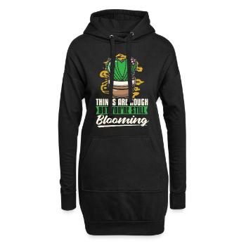 Succulent Things Are Rough But You're Plant Lover - Hoodie-Kleid - Schwarz - Vorne