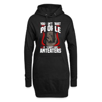 Anteater don't trust anteaters - Hoodie Dress - black - Front