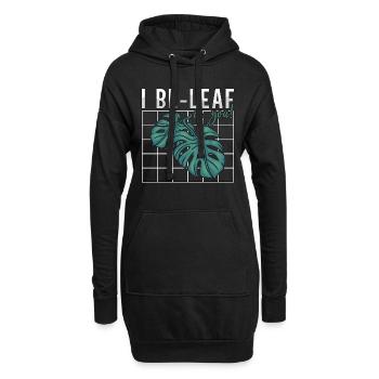 Botany I Be-Leaf In You Horticulture Indoor Plants - Hoodie-Kleid - Schwarz - Vorne