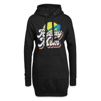 Maman de hockey sur gazon Maman de hockey rétro - Sweat-shirt à capuche long Femme - noir - Devant