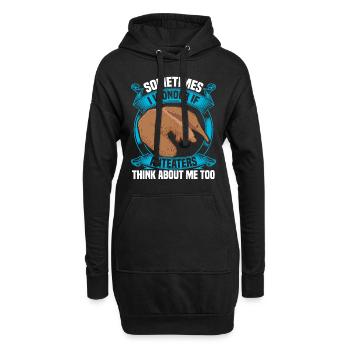 Anteater Thinks Of Me Anteater - Hoodie Dress - black - Front