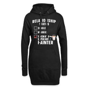 Peintre en bâtiment décorateur petite amie - Sweat-shirt à capuche long Femme - noir - Devant