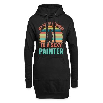 House Painter Decorator Girlfriend - Hoodie-Kleid - Schwarz - Vorne