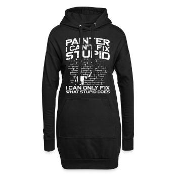 Peintre en bâtiment Peintre décorateur I - Sweat-shirt à capuche long Femme - noir - Devant