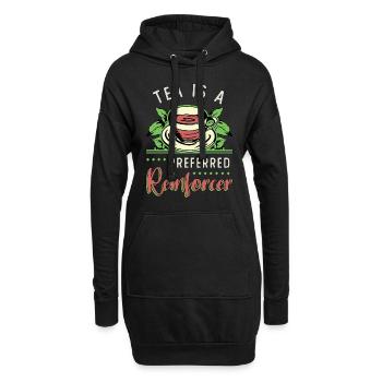 Herbal Tea Is A Preferred Reinforcer Herbal Teacup - Hoodie-Kleid - Schwarz - Vorne