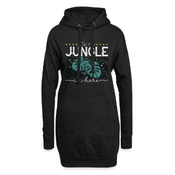 Monstera It's A Jungle In Here Garden Houseplants - Hoodie-Kleid - Schwarz - Vorne