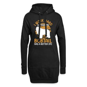 Travailler pour Bobtail Old English Shepherd - Sweat-shirt à capuche long Femme - noir - Devant