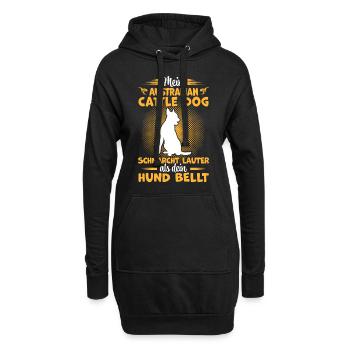 Australian Cattle Dog schnarcht lauter - Hoodie-Kleid - Schwarz - Vorne