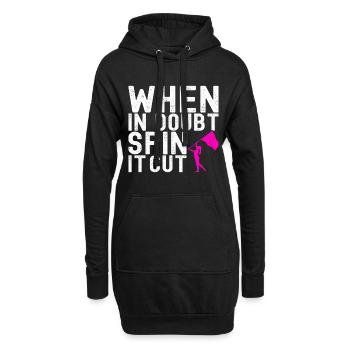 Drapeau agitant la fanfare garde de couleur - Sweat-shirt à capuche long Femme - noir - Devant