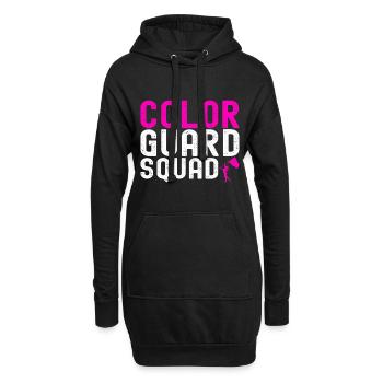 Drapeau agitant la fanfare garde de couleur - Sweat-shirt à capuche long Femme - noir - Devant