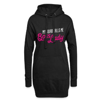 Manager-Geschenk Mein Trupp nennt mich Managerin - Hoodie-Kleid - Schwarz - Vorne