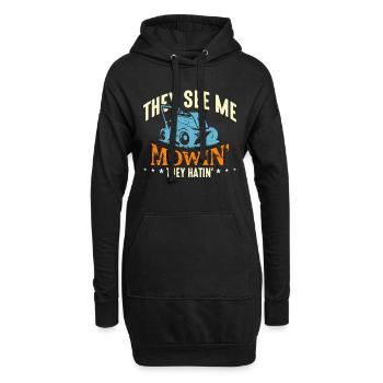 Tondeuse, ils me voient tondre, ils détestent tondre la pelouse - Sweat-shirt à capuche long Femme - noir - Devant