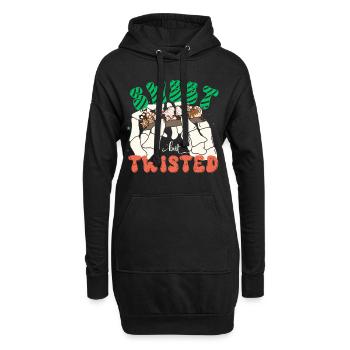 DOUX MAIS TORDU, CADEAU DE NOËL - Sweat-shirt à capuche long Femme - noir - Devant