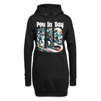 Boarder's Paradise: Snowboardabenteuer Snowboard - Hoodie-Kleid - Schwarz - Vorne