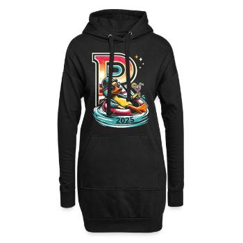 Rentner Geschenk Rente 2025 Ruhestand - Hoodie-Kleid - Schwarz - Vorne