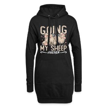 L’élevage de moutons et de chèvres va chercher mon bétail - Sweat-shirt à capuche long Femme - noir - Devant