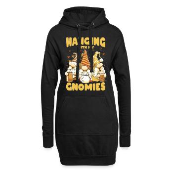 Hanging With My Gnomies - Hoodie-Kleid - Schwarz - Vorne