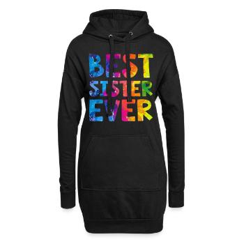Meilleure soeur de tous les temps - Sweat-shirt à capuche long Femme - noir - Devant