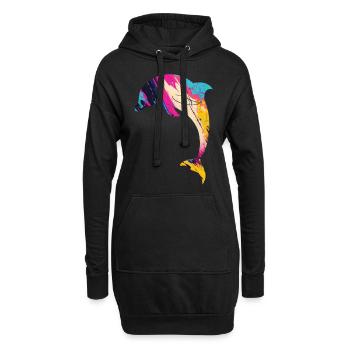 Dolphin - Hoodie-Kleid - Schwarz - Vorne