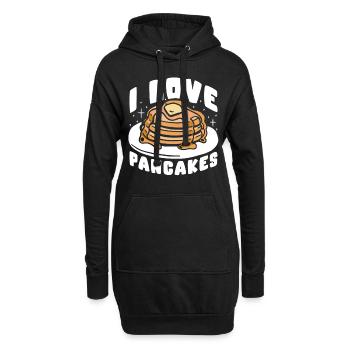 J’adore les crêpes - Sweat-shirt à capuche long Femme - noir - Devant