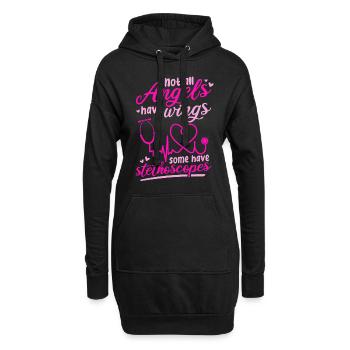 Infirmière autorisée Infirmière hospitalière Vie d’infirmière - Sweat-shirt à capuche long Femme - noir - Devant