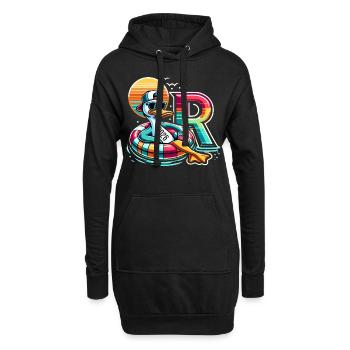 Pension de retraite 2026 Retraite - Sweat-shirt à capuche long Femme - noir - Devant