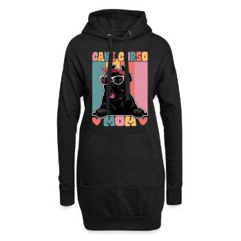 Cane Corso Maman - Sweat-shirt à capuche long Femme - noir - Devant